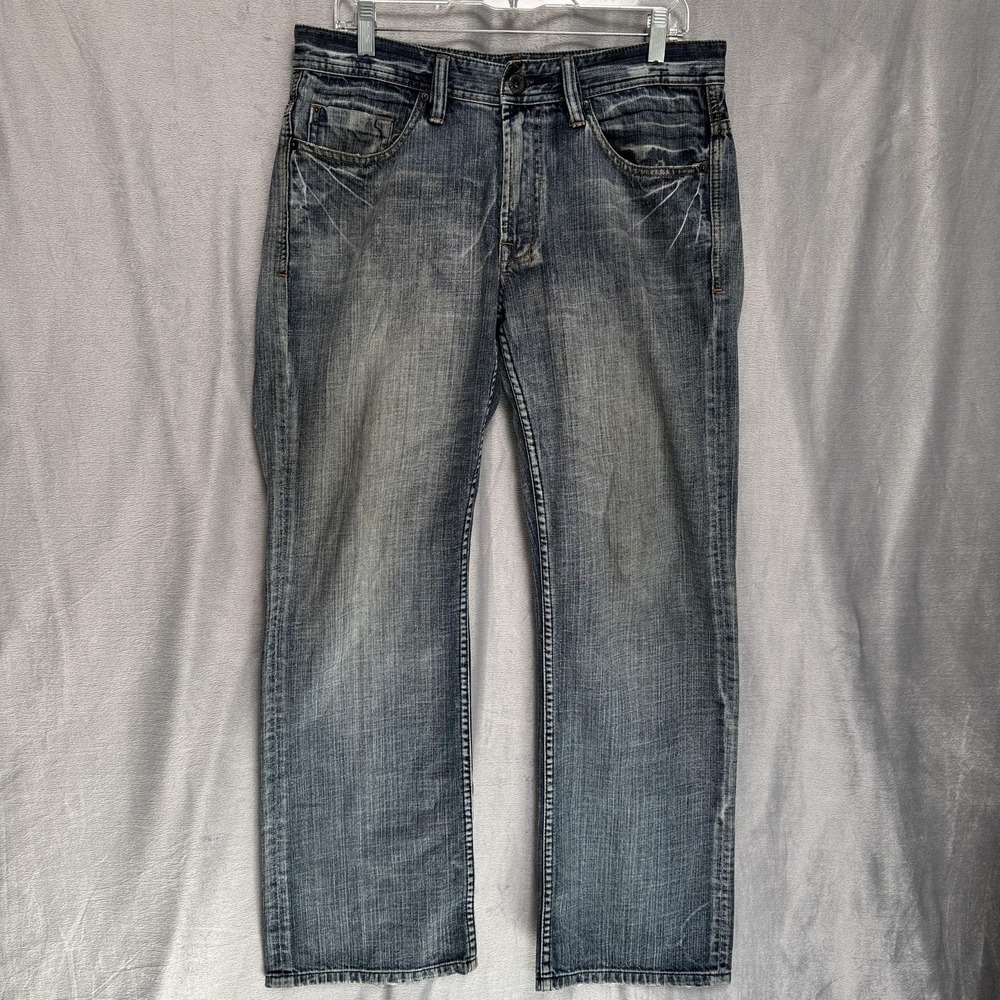 Buffalo‎ David Bitton Ruffer Jeans Mens 32x30 Blue Medium Wash Straight Denim